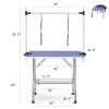 Large Grooming Table for Pet Dog and Cat with Adjustable Arm and Clamps Large Heavy Duty Animal grooming table, 42''/Blue