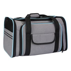 Expandable Pet Carrier Airline Approved Cat Dog Carrier Cat Collapsible Soft CarrierÂ Bag with Removable Fleece Pad Pockets Breathable Mesh Adjustable