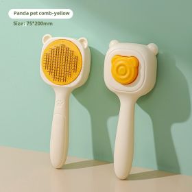 Pet Grooming Brush, Suitable For Cats. It Is An Easy-to-clean Pet Hair Removal Tool, Applicable To Animal Hair Care. (Color: yellow)